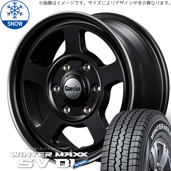 新品 トヨタ 200系 ハイエース WM SV01 195/80R15 107/105 15インチ シカゴ5 6.0J +33 6/139.7 スタッドレス タイヤ ホイール セット 4本_画像1