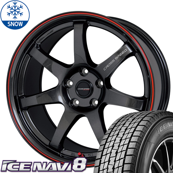 新品 レクサス NX RAV4 225/60R18 GY ICENAVI 8 クロススピード CR7 18インチ 7.5J +38 5/114.3 スタッドレス タイヤ ホイール セット 4本_画像1