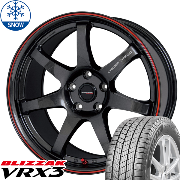 新品 アルファード ハリアー 245/45R19 BS BLIZZAK VRX3 CR7 19インチ 8.5J +35 5/114.3 スタッドレス タイヤ ホイール セット 4本_画像1