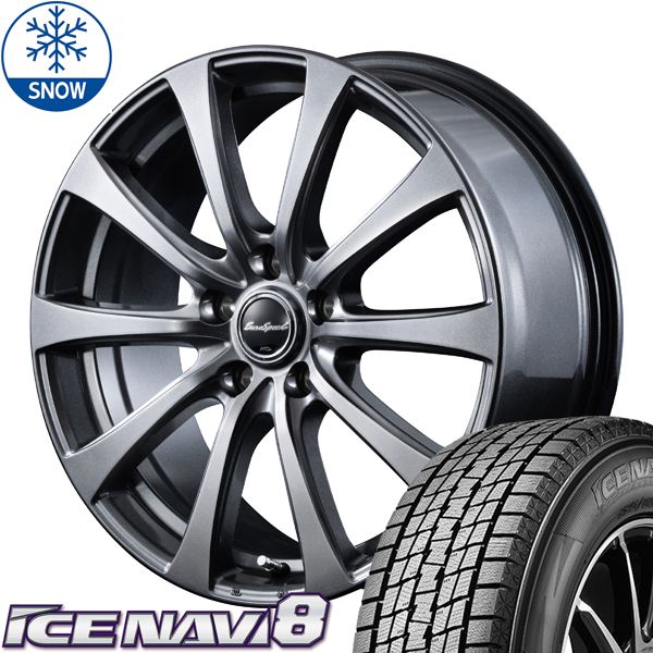 新品 クラウン CX-3 グッドイヤー ICENAVI8 215/55R17 17インチ G10 7.0J +48 5/114.3 スタッドレス タイヤ ホイール セット 4本_画像1