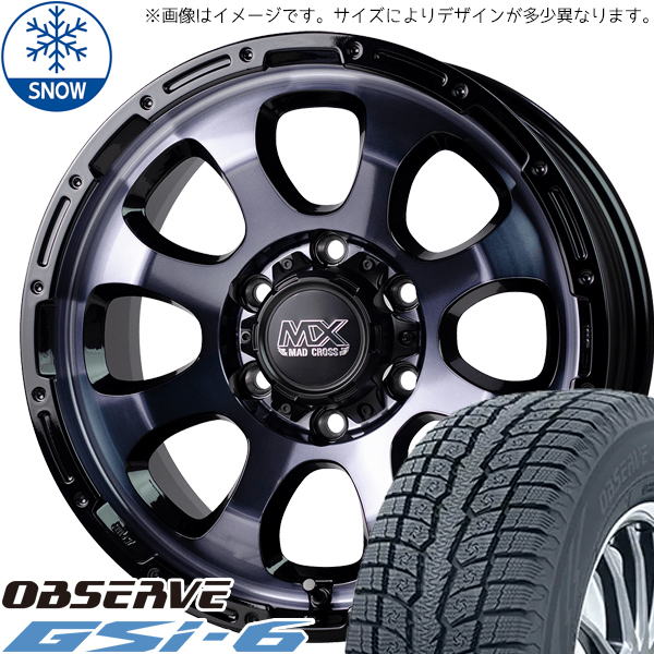 新品 ハイエース 215/70R16 16インチ トーヨータイヤ オブザーブ GSI-6 MADCROSS GRACE スタッドレス タイヤ ホイール セット 4本_画像1