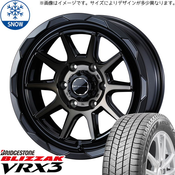 新品 デリカ エクストレイル 215/70R16 16インチ BS BLIZZAK VRX3 WEDS MUD VANCE06 スタッドレス タイヤ ホイール セット 4本_画像1