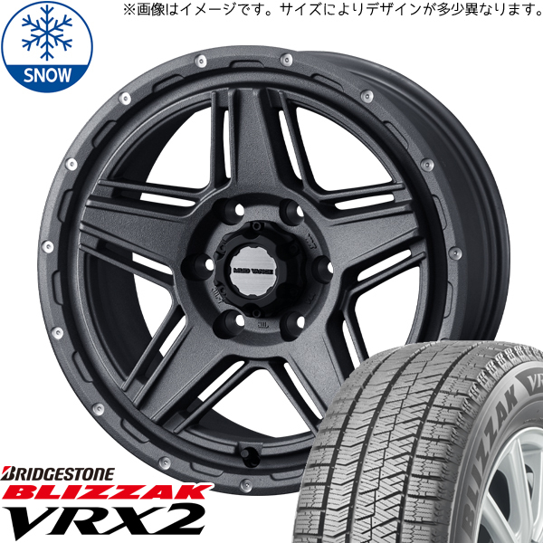 新品 プリウスα ノア ヴォクシー 205/55R17 17インチ BS BLIZZAK VRX2 WEDS MUD VANCE 07 スタッドレス タイヤ ホイール セット 4本_画像1