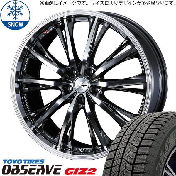 新品 ノート オーラ 195/65R15 TOYO オブザーブ GIZ2 レオニス RT 15インチ 5.5J +42 4/100 スタッドレス タイヤ ホイール セット 4本_画像1