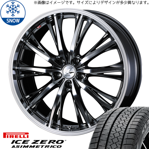 新品 エルグランド CX8 245/45R19 ピレリ アイスゼロ レオニス RT 19インチ 8.0J +43 5/114.3 スタッドレス タイヤ ホイール セット 4本_画像1