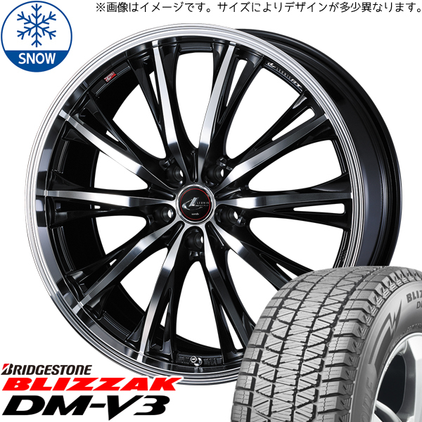 新品 クロストレック ZR-V 225/55R18 BS BLIZZAK DM-V3 レオニス RT 18インチ 7.0J +55 5/114.3 スタッドレス タイヤ ホイール セット 4本_画像1