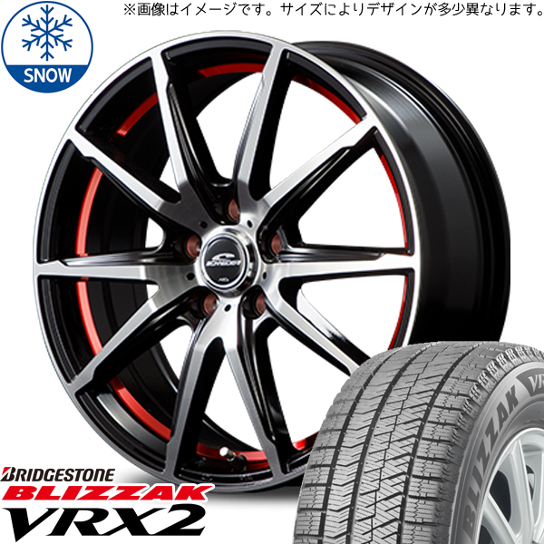 新品 ノート オーラ 205/55R16 BS BLIZZAK VRX2 シュナイダー RX-02 16インチ 6.0J +42 4/100 スタッドレス タイヤ ホイール セット 4本