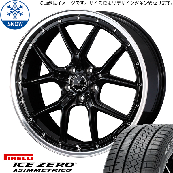 新品 アルファード ハリアー 245/45R19 ピレリ アイスゼロ S1 19インチ 8.0J +35 5/114.3 スタッドレス タイヤ ホイール セット 4本_画像1