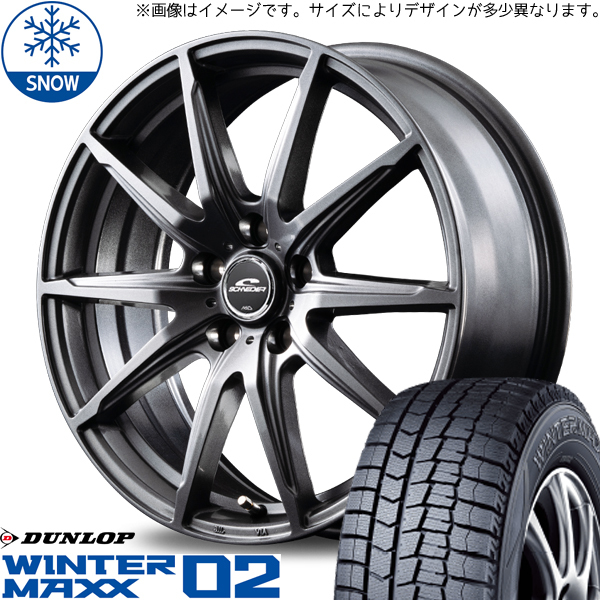 新品 サクシード bB スイフト 185/55R15 ダンロップ WM02 SLS 15インチ 5.5J +43 4/100 スタッドレス タイヤ ホイール セット 4本_画像1