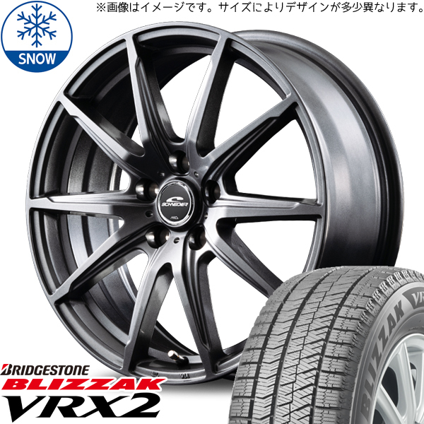 新品 スバル エクシーガ 215/50R17 BS BLIZZAK VRX2 シュナイダー SLS 17インチ 7.0J +50 5/100 スタッドレス タイヤ ホイール セット 4本_画像1