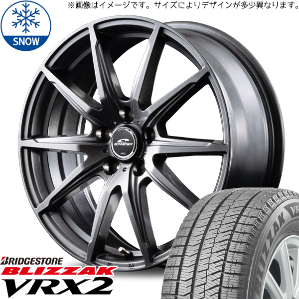 新品 クラウン CX-3 225/45R18 BS BLIZZAK VRX2 シュナイダー SLS 18インチ 8.0J +45 5/114.3 スタッドレス タイヤ ホイール セット 4本_画像1