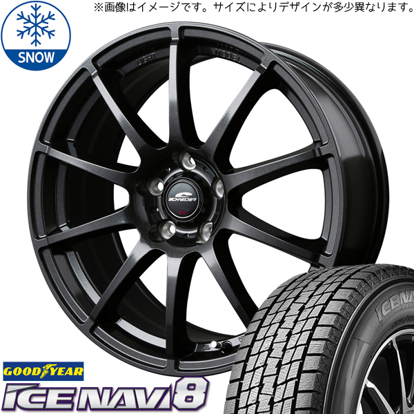 新品 シエンタ 5穴車 195/50R16 グッドイヤー アイスナビ8 16インチ 6.5J +48 5/100 スタッドレス タイヤ ホイール セット 4本_画像1