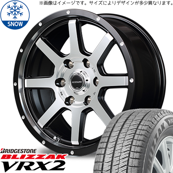 新品 プリウスα 215/50R17 ブリヂストン ブリザック VRX2 WF-8 17インチ 7.0J +42 5/114.3 スタッドレス タイヤ ホイール セット 4本_画像1