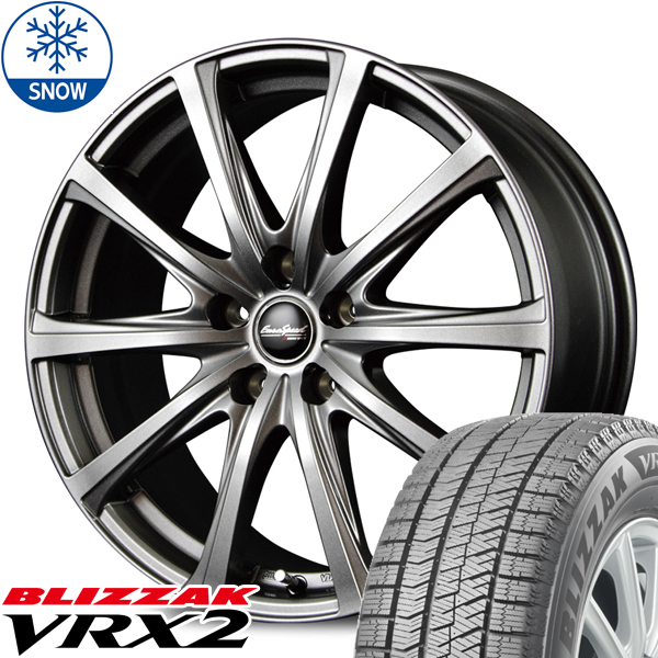 新品 フォレスター レガシィ BS BLIZZAK VRX2 225/60R17 17インチ V25 7.0J +48 5/100 スタッドレス タイヤ ホイール セット 4本_画像1