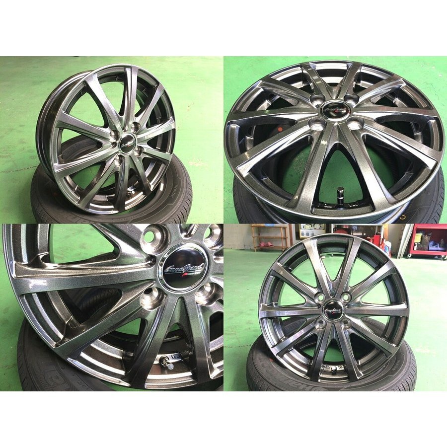 新品 ソリオ デリカD2 ブリザック VRX3 165/70R14 14インチ ユーロスピード V25 4.5J +45 4/100 スタッドレス タイヤ ホイール セット 4本_画像2