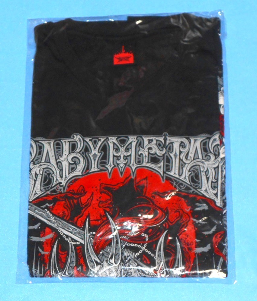 K153/ベビーメタル BABYMETAL METAL WALKURE TEE Tシャツ Lサイズ「巨大キツネ祭り in JAPAN」の画像1