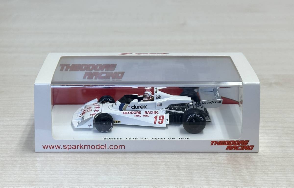 新品未展示 1/43 spark スパーク Surtees サーティース TS019 1976 F1 日本グランプリ 4位入賞車 Alan Jones セオドール・レーシング S4013