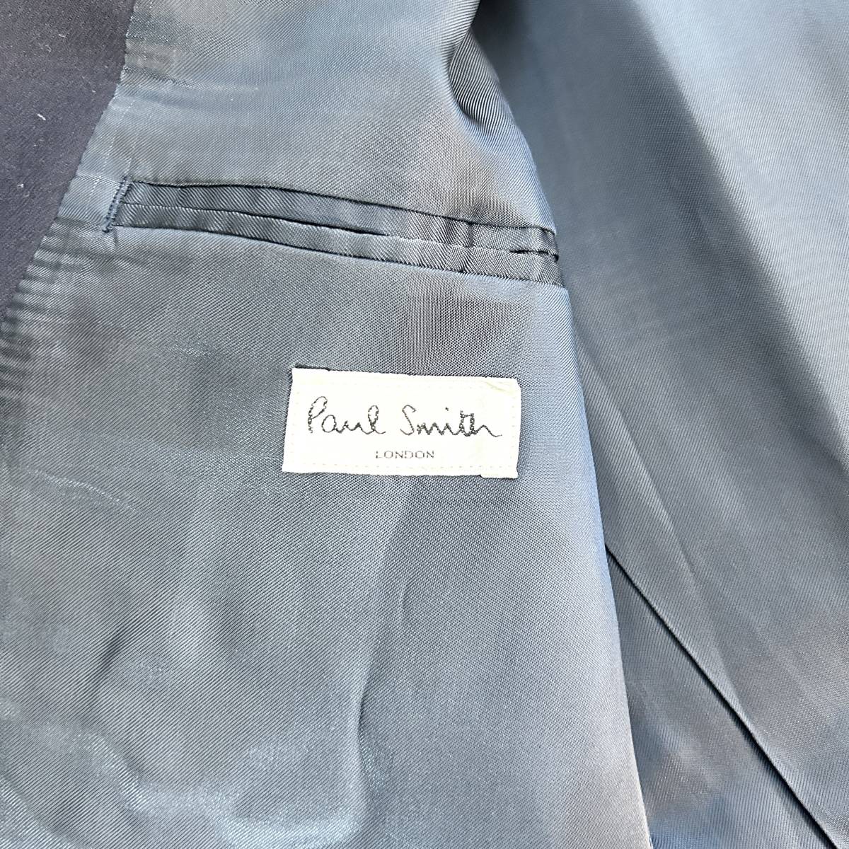 ポールスミス ロンドン『紳士の品格』Paul Smith LONDON スーツ セットアップ テーラードジャケット ネイビー Mサイズ ウール_画像6