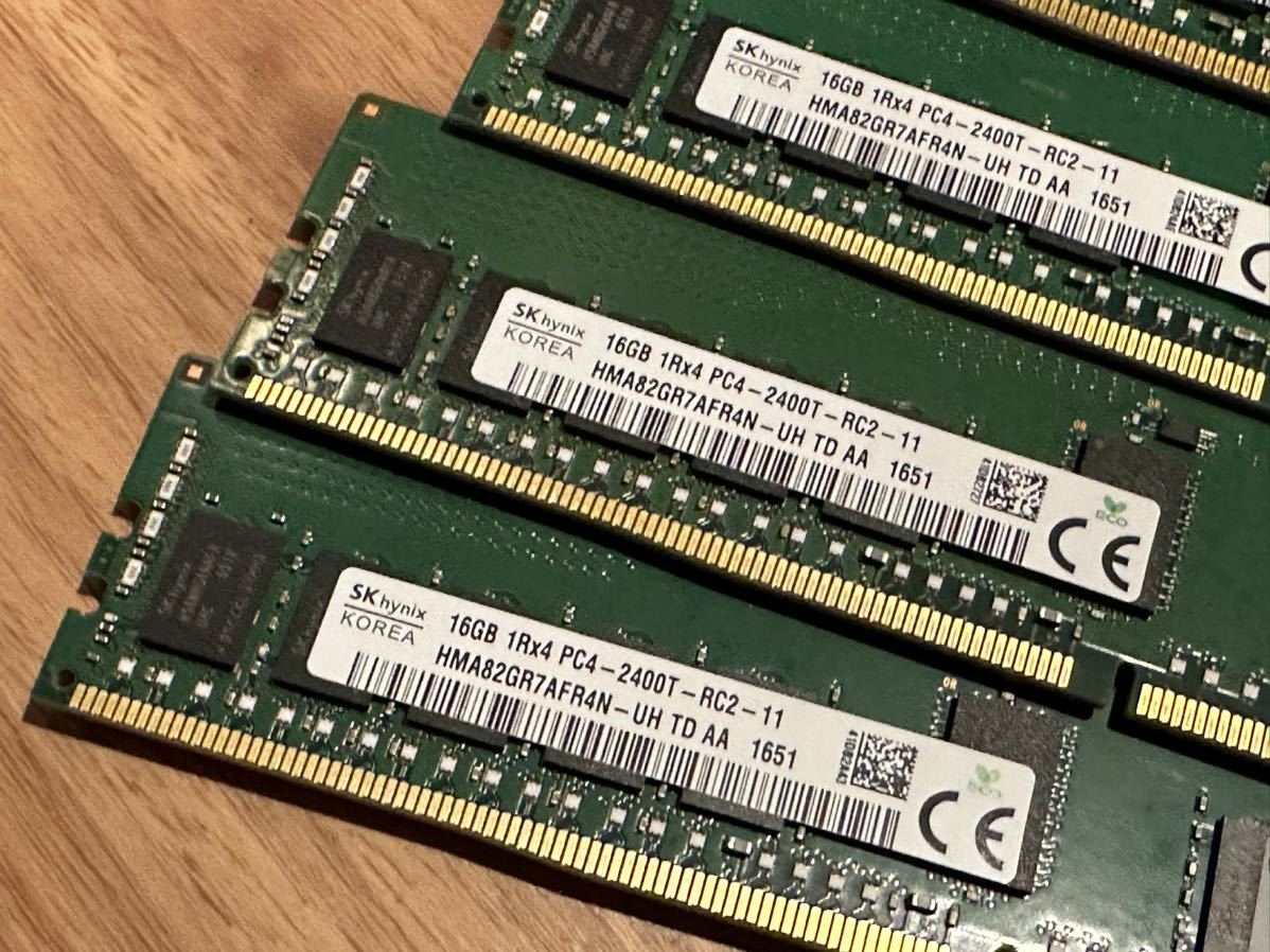 ★美品送無★HP純正 DDR4 2400T ECC REG 16GB*8=128GB メモリ SKhynix OEM Z440 Z640 Z840 Gen9サーバ最適 _画像2