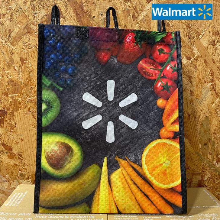 新品未使用 アメリカ購入 ウォルマート Walmart エコバッグ REUSABLE SHOPPING BAG 不織布 トートバッグ ニューヨーク 本土購入 USA _画像2