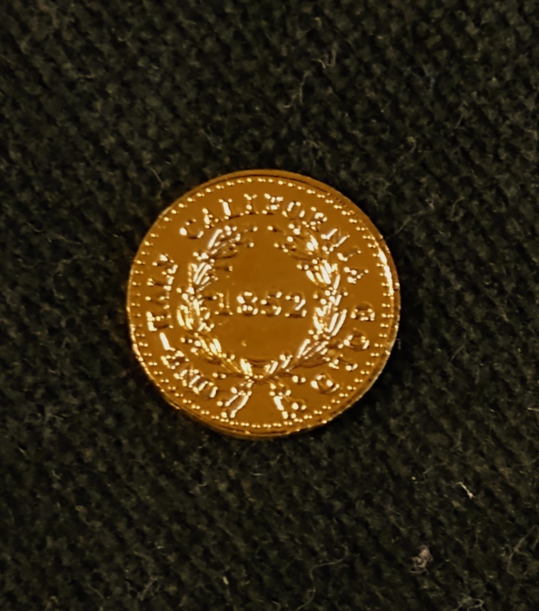 カリフォルニア金貨 貨幣 California アメリカ 古銭 金貨 1852_画像2