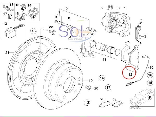 BMW E36 E46 Z3 E85 Z4 ブレーキパッド 前後1台分 318i 320i 323i 325i 328i 2.0 2.2i 2.5i 2.8 3.0i 34116761244 34216761239_画像3