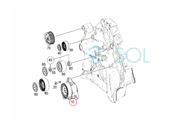ベンツ W204 W211 W212 W209 W219 W164 W221 W216 R230 W251 ベルトテンショナー C63 E63 CLK63 CLS63 ML63 S63 CL63 SL63 R63 1562000570_画像5