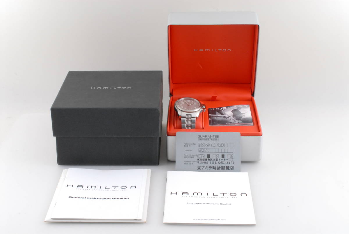 【美品 保障付 動作確認済】HAMILTON Khaki Automatic Date Silver 25J Dial Mens 6311 ハミルトン カーキ オートマチック メンズ #T026