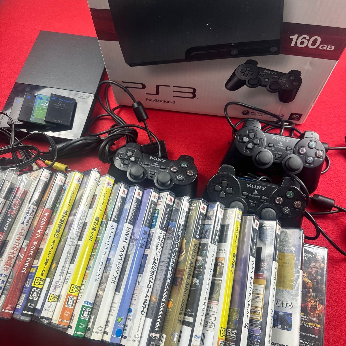 PlayStation 2 & PlayStation 3 本体セット + ソフト＆メモリーカード_画像1