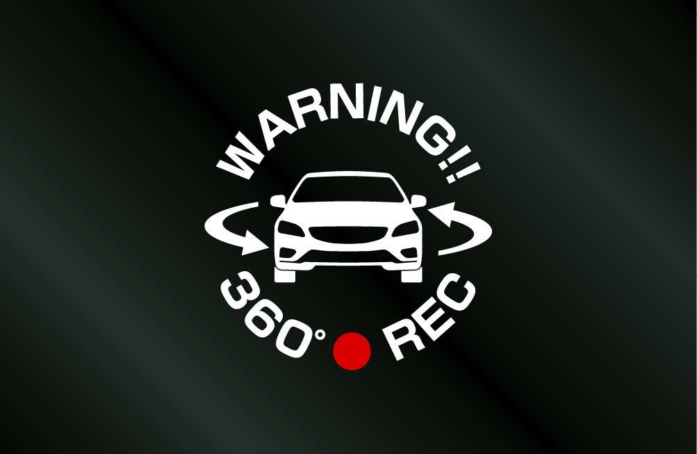 ボルボ S60 2代目後期用 360° ドラレコステッカー ドライブレコーダー ステッカー_画像1