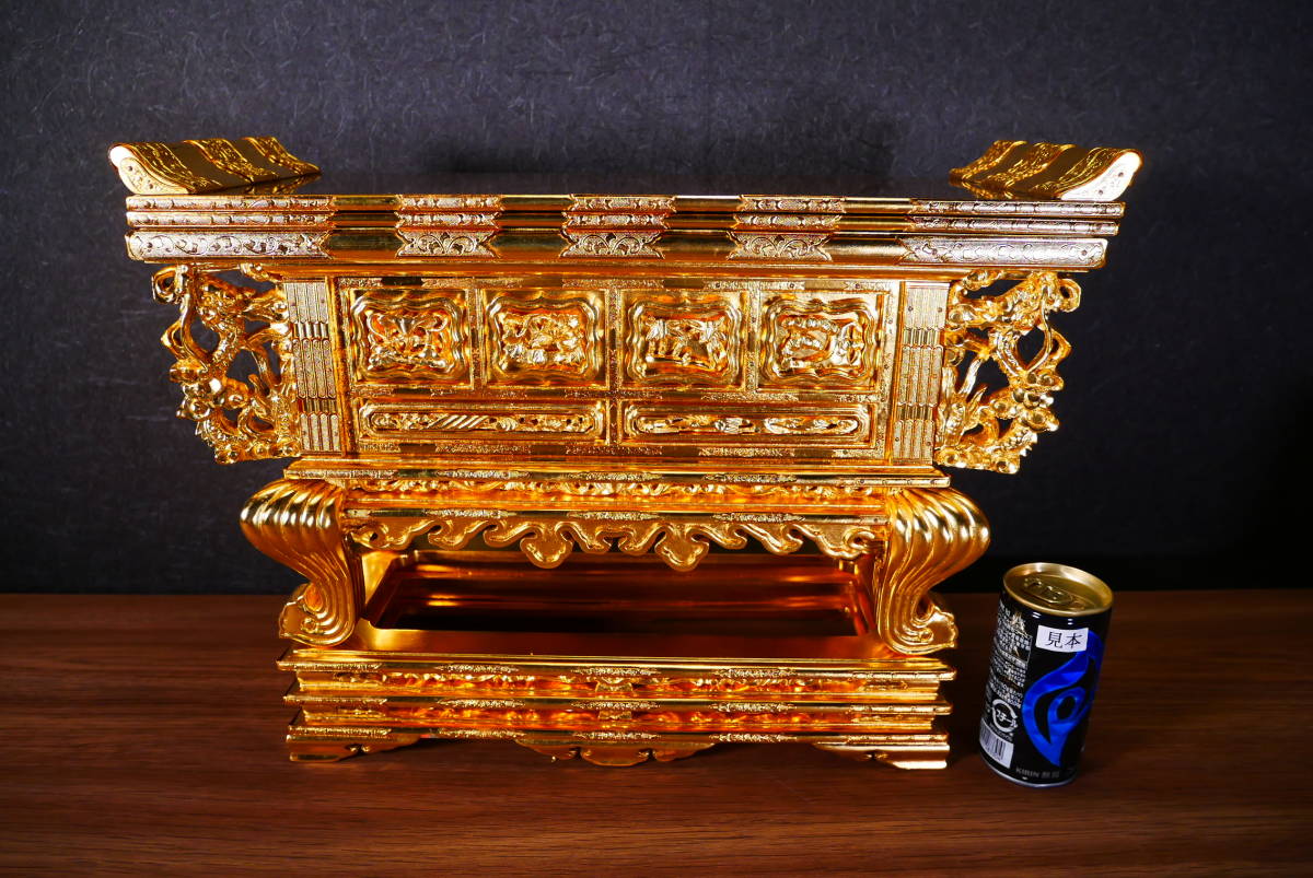 ma.... used beautiful goods top class reverse side gold wooden book@ gold .... table large ..(E-3) 5264 M