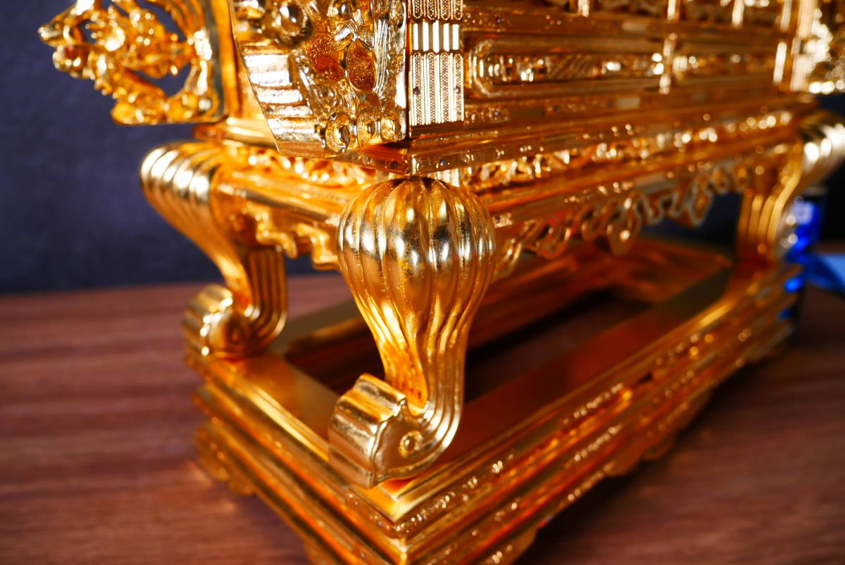 ma.... used beautiful goods top class reverse side gold wooden book@ gold .... table large ..(E-3) 5264 M