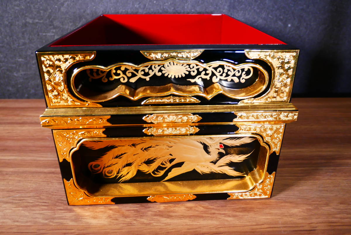 ディスプレイが まごころ堂 木製本金箔の箱 仏壇用 本金蒔絵 本金箔 本 
