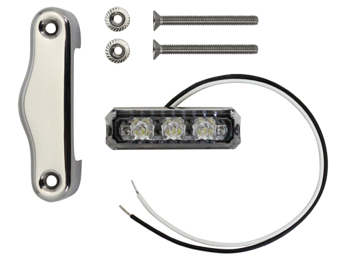 LEDナンバー灯　SMDx3 ステンレスカバー 12V　未使用　長期保管品_画像3