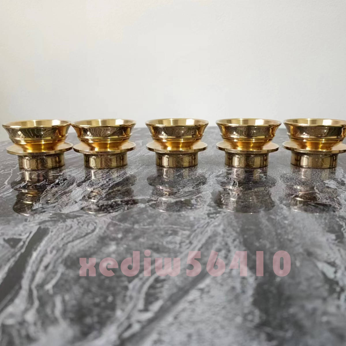 高品質★密教法具 六器一組 真鍮製 仏教美術 銅製_画像2