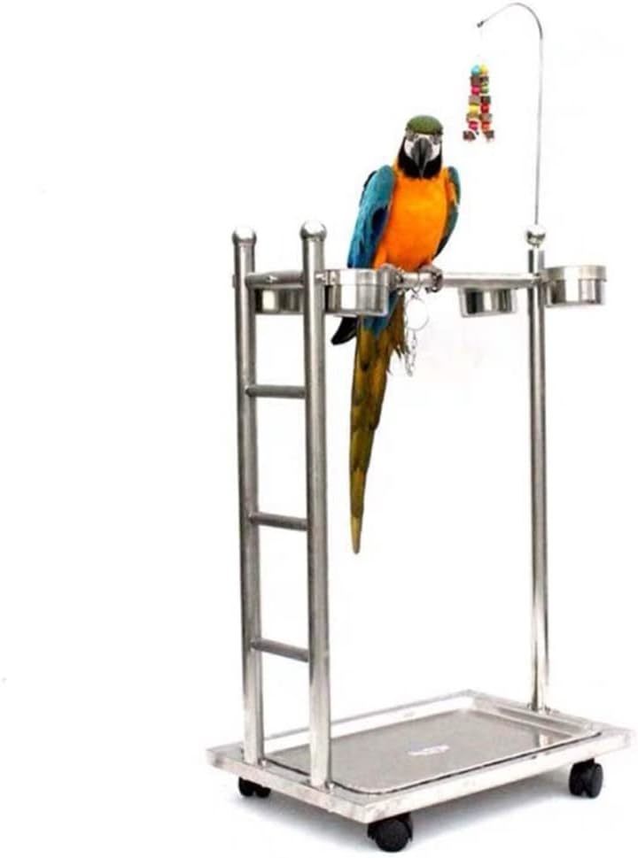  parrot stand bird rack bird Play stand bird cage stainless steel with casters .... measures playing place perch diameter 2.5CM