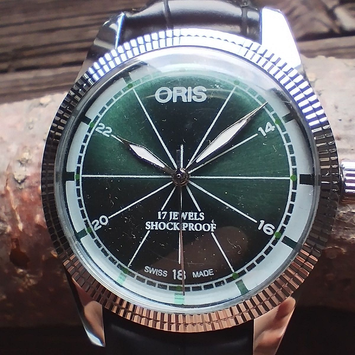 ●美品！●オリス■ORIS 手巻き機械式1980年代ヴィンテージメンズ腕時計アンティーク即納 男性人気ブランド