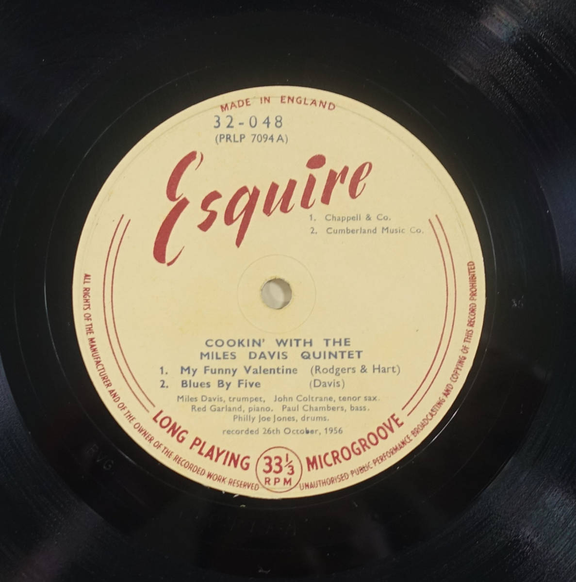 極美! UK Esquire PRLP 7094 オリジナル Cookin’ with the Miles Davis Quintet RVG刻印_画像3