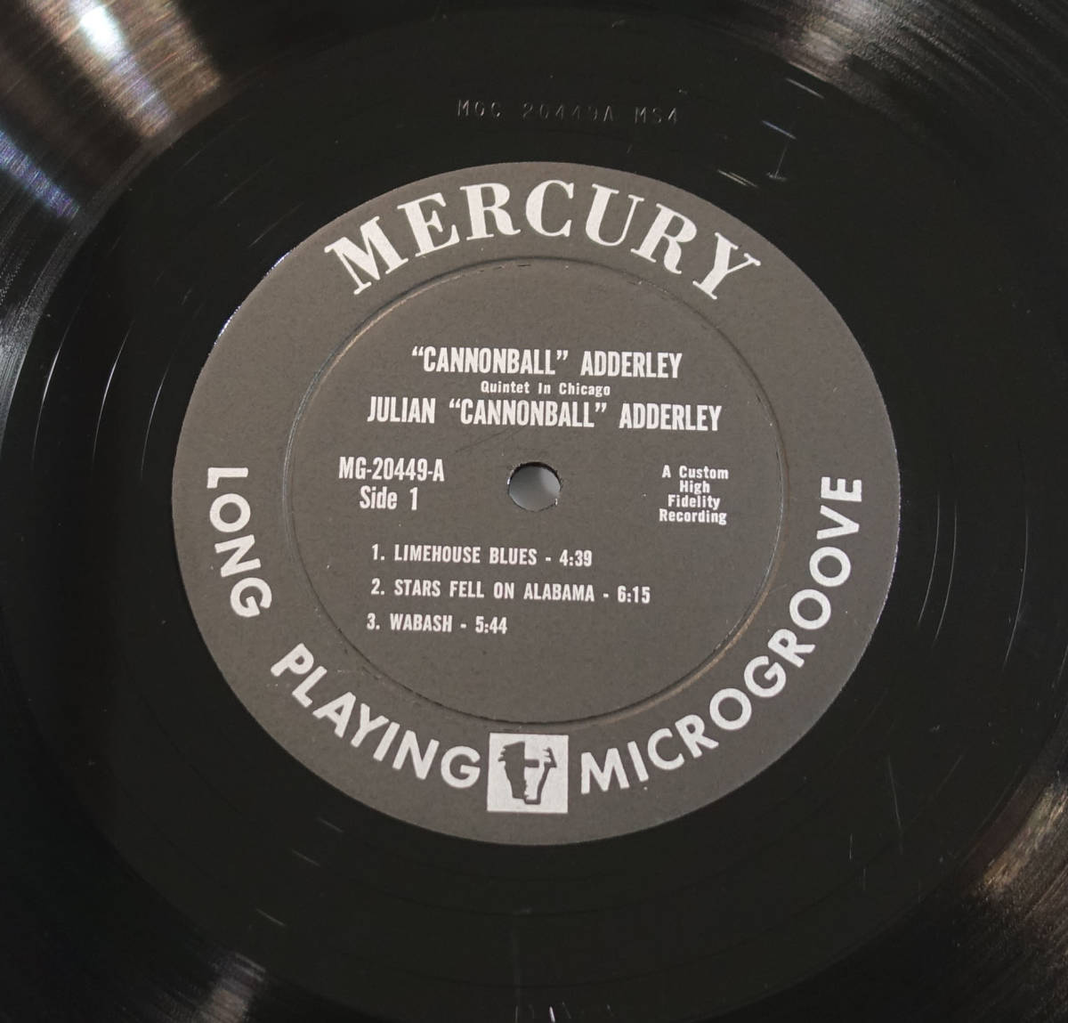 US MERCURY MONO MG-20449 オリジナル Cannonball Adderley Quintet in Chicago _画像4