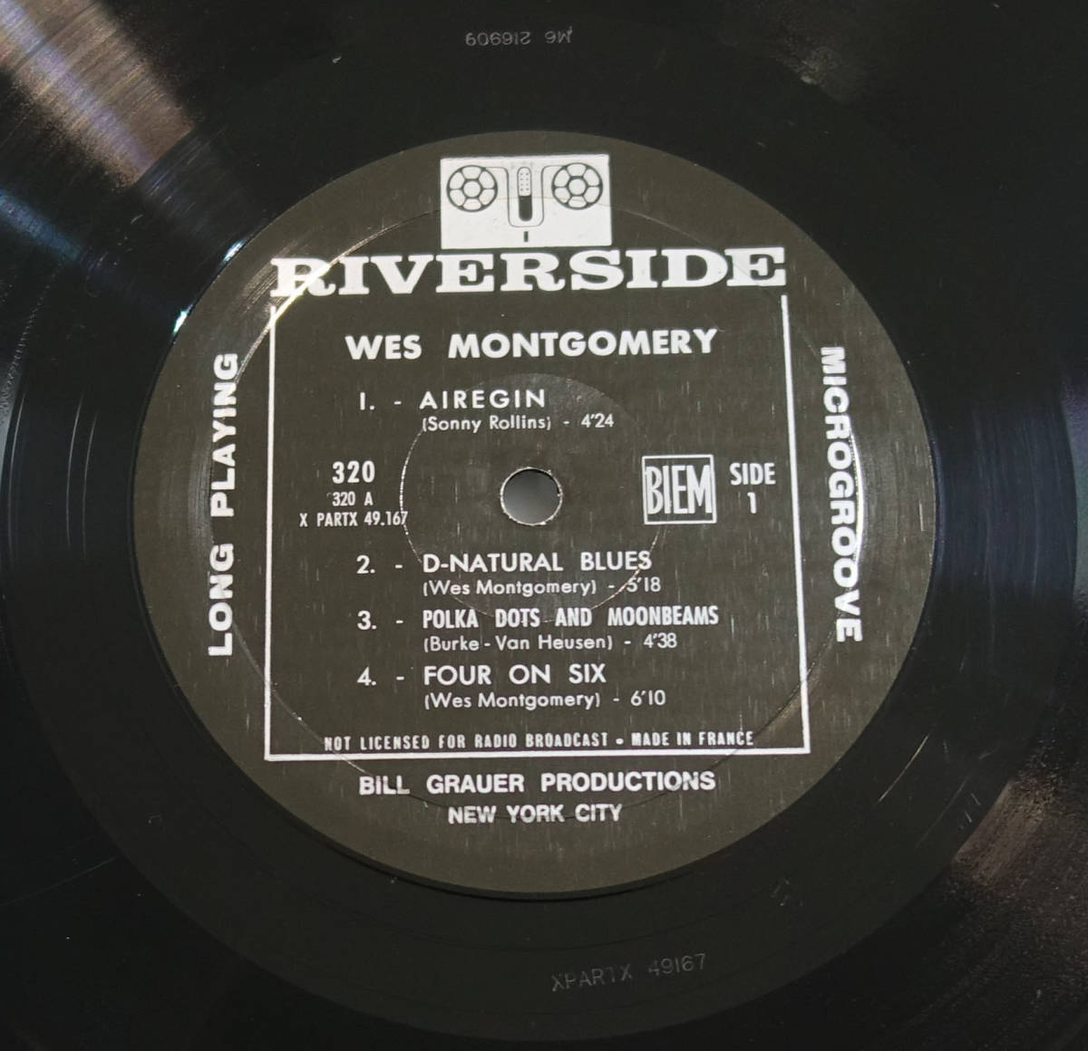 極美! France Riverside RLP 12-320 オリジナル The Incredible Jazz Guitar of Wes Montgomery_画像4
