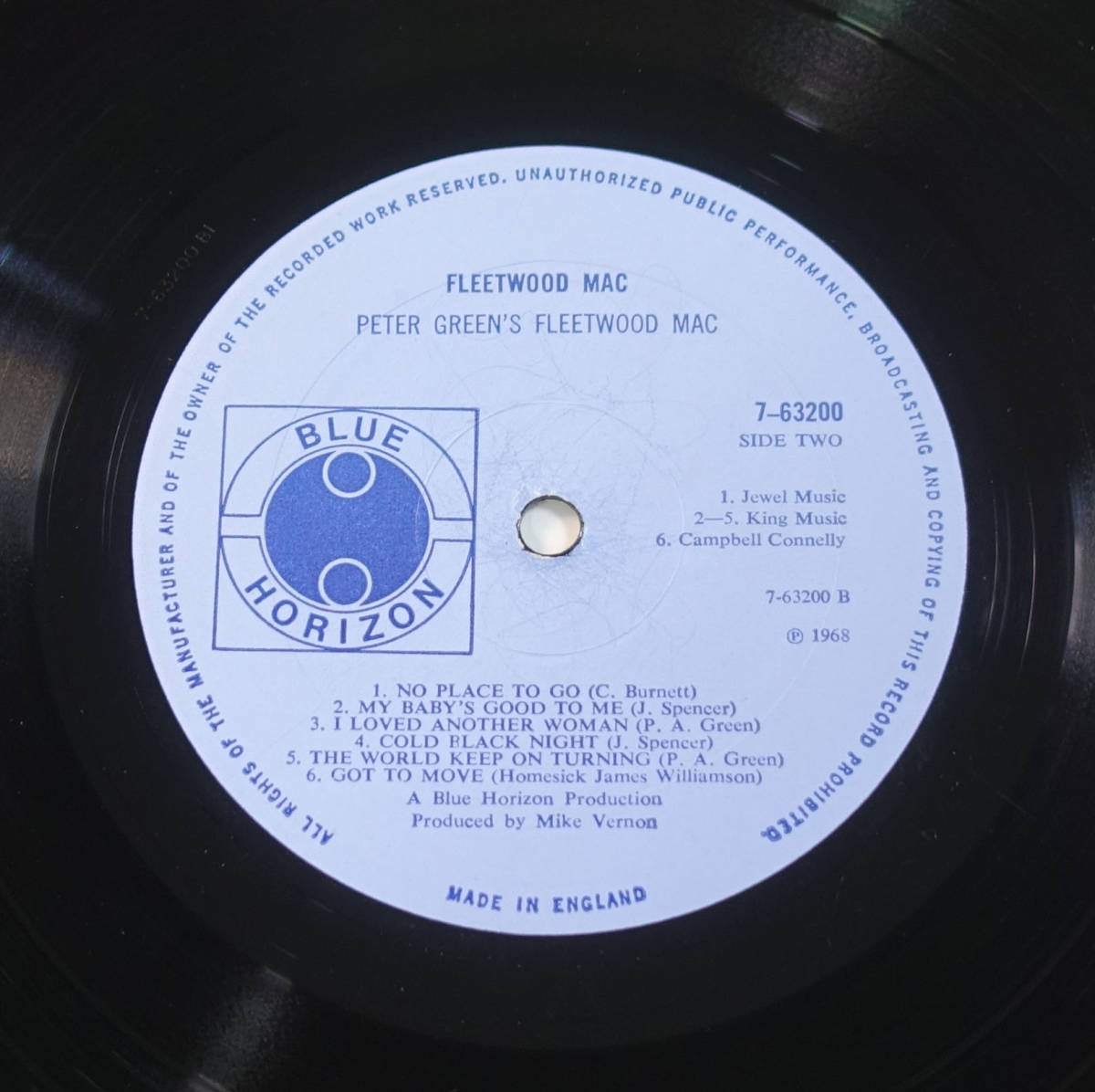 極美! UK Original 初回 Blue Horizon MONO Fleetwood Self Title Album 最初のMAT: A1/B1_画像4