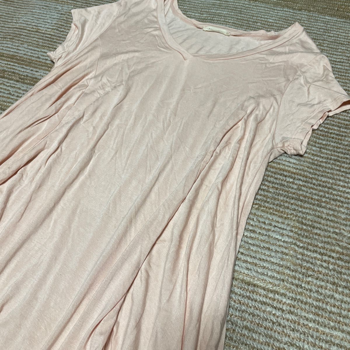 PROMESA Made in USA レディース ピンク 半袖 Aライン チュニックワンピース Tシャツ ワンピース 