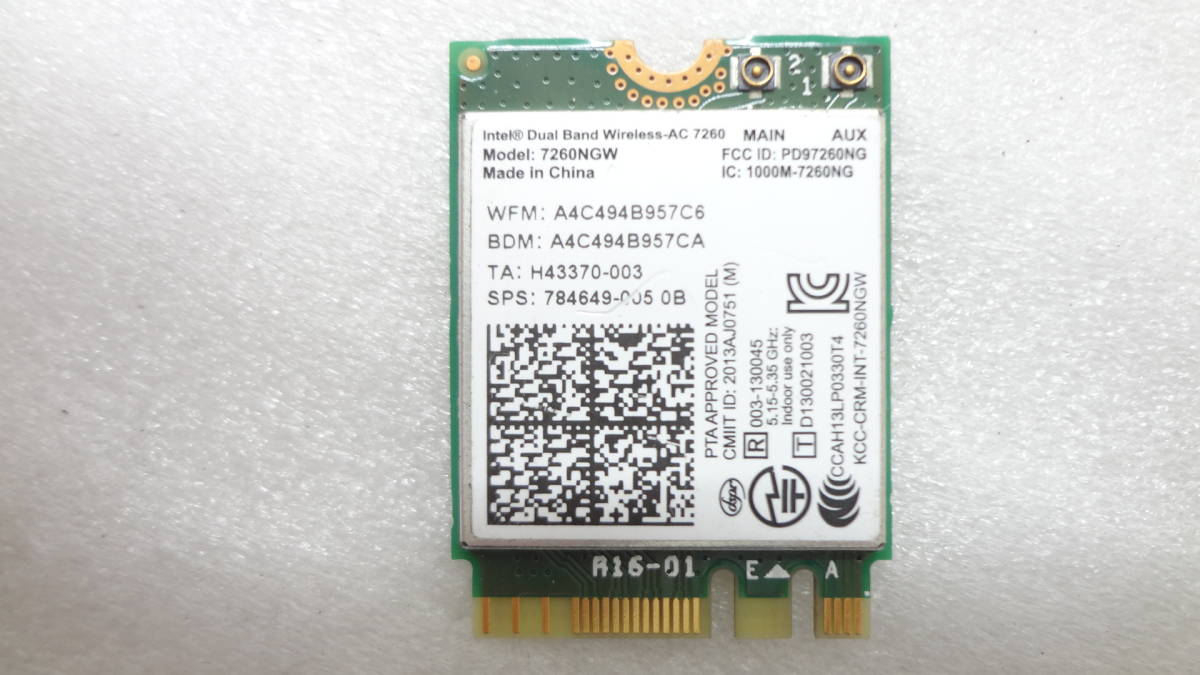 複数入荷 Intel Wireless-AC 7260 7260NGW 無線LANカード 10個セット 中古動作品(MS038)の画像4