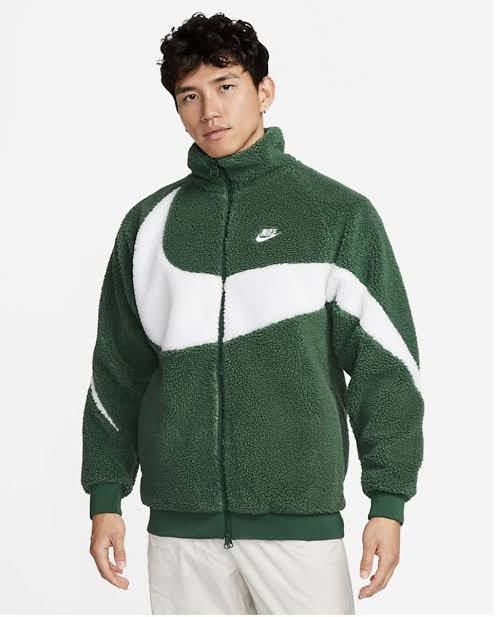 Nike Full ZIP Reversible BOA Sherpa Jacket Green large L ボア