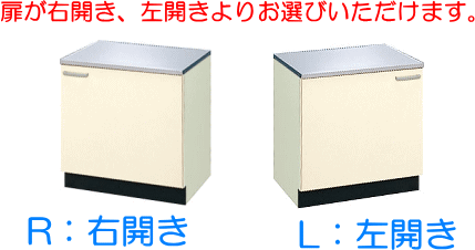 リクシル　セクショナルキッチン 　GKシリーズ　コンロ台　間口60 cm　GKF-K-60K　扉カラー2色_画像3