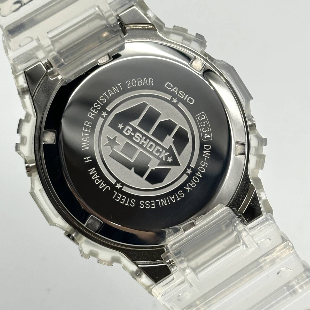 【美品】CASIO カシオ G-SHOCK DW-5040RX-7JR 腕時計 40周年記念限定モデル エリックヘイズ Clear Remix クリアスケルトン Qz クォーツ_画像5