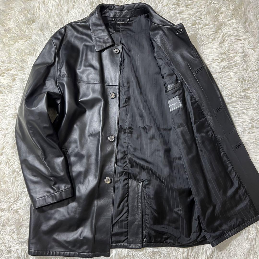 美品 Salvatore Ferragamo サルヴァトーレフェラガモ コート-