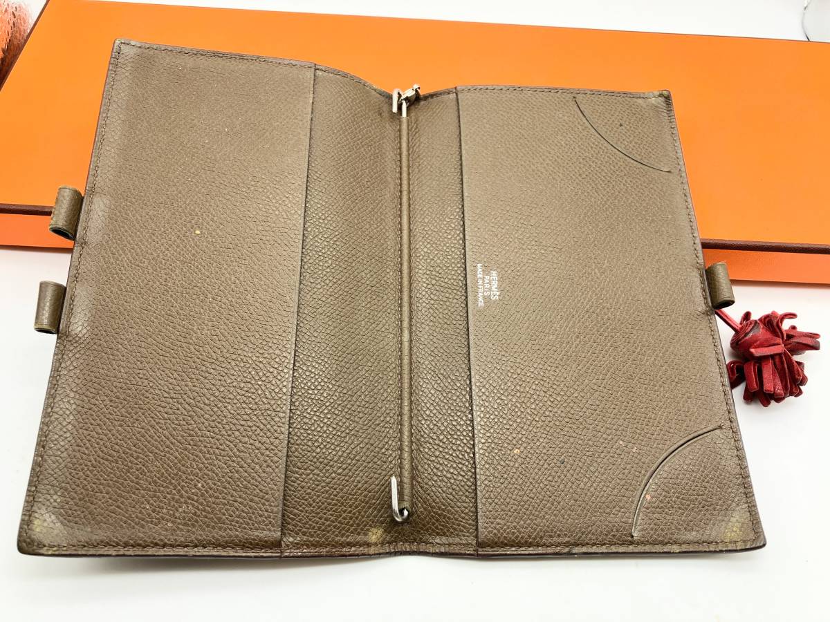 ★ミさ［BbY717］1円スタート！HERMES エルメス　手帳カバー　中古品　コンパクトサイズ_画像2