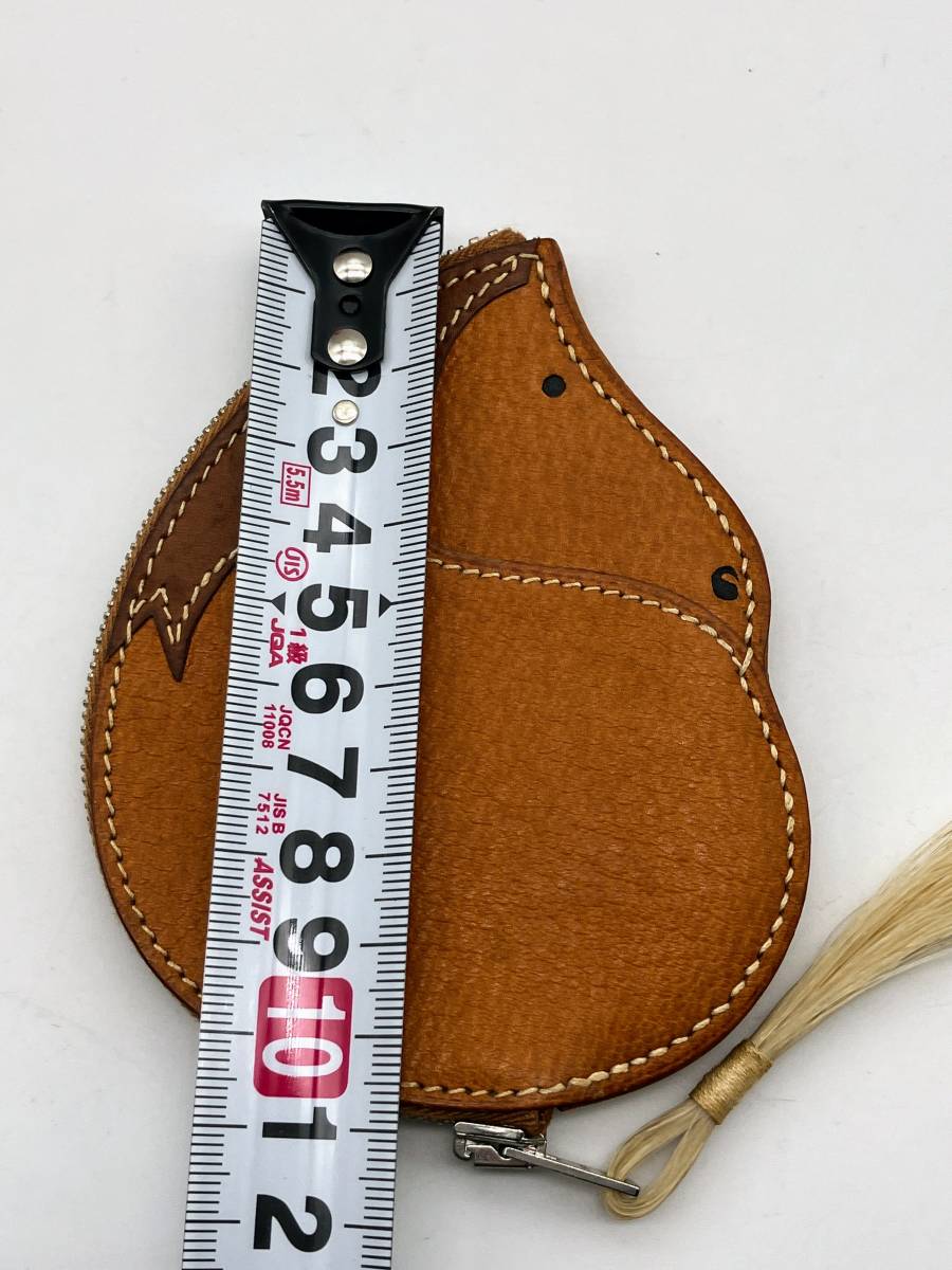 ★ミや［BbY644］1円スタート！HERMES エルメス　コインケース　ポークリセ　馬　ブラウン小銭入れ　中古品　コンパクトサイズ_画像7