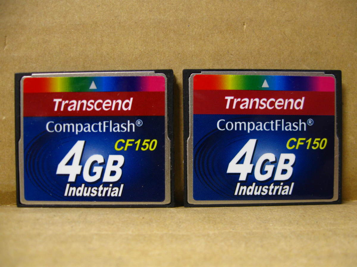 ▽Transcend CF150 Industrial TS4GCF150 4GB コンパクトフラッシュ 2個 中古 トランセンド 産業用 3_画像1